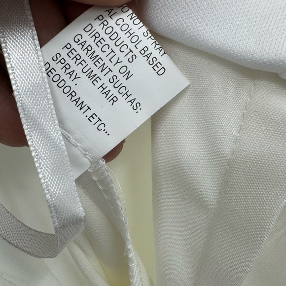 Mac Duggal Feather Trim Strapless Jumpsuit Black Size 4 NWT - Picture 9 of 12